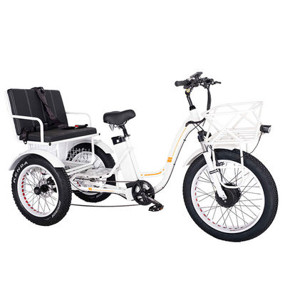 750W ruedas delanteras eléctricas de Rickshaw Trike con batería de litio de 21AH y 7 velocidades
