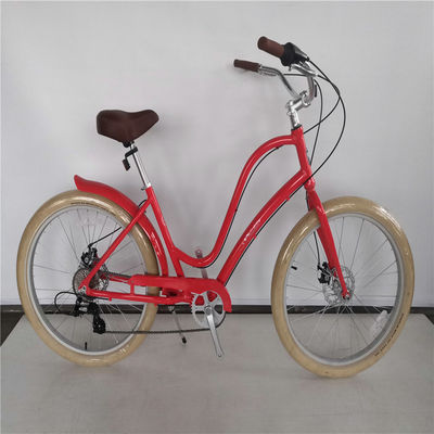 Coaster Brake 26 pulgadas de velocidad única híbrida Unisex Beach Cruiser Bike con 26 * 2.35 neumáticos