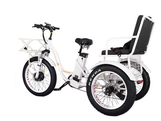750W ruedas delanteras eléctricas de Rickshaw Trike con batería de litio de 21AH y 7 velocidades