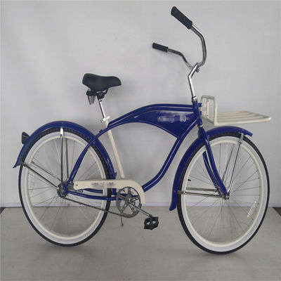 26 pulgadas de pared blanca Custom Men's Beach Cruiser Bike con logotipo y pedal de plástico 15KG