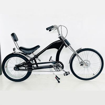 Peso bruto 38kg 24 pulgadas de bicicleta de chopper con engranajes de velocidad única y marco largo
