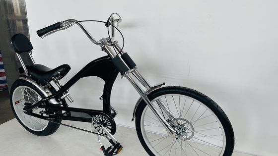 Peso bruto 38kg 24 pulgadas de bicicleta de chopper con engranajes de velocidad única y marco largo