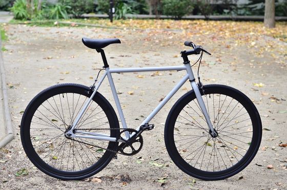 58cm 60cm marco blanco borde rojo 700c velocidad única fijación de engranaje fijo bicicleta doble V freno