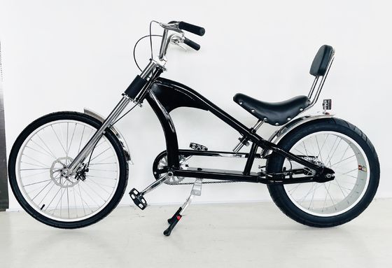 Peso bruto 38kg 24 pulgadas de bicicleta de chopper con engranajes de velocidad única y marco largo