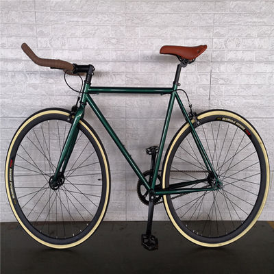 Bicicleta de doble V Freno 700c Bullhorn Manilla de barra de engranaje fijo para adultos Retro Vintage clásico