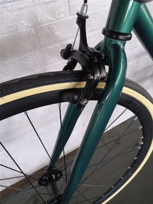 Bicicleta de doble V Freno 700c Bullhorn Manilla de barra de engranaje fijo para adultos Retro Vintage clásico