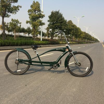 26&quot; Hi-Ten Acero Cuadro Adulto Beach Cruiser Chopper Bike 17KG Peso Bruto 3.0 neumáticos