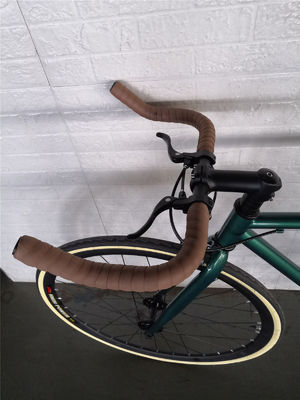 Bicicleta de doble V Freno 700c Bullhorn Manilla de barra de engranaje fijo para adultos Retro Vintage clásico