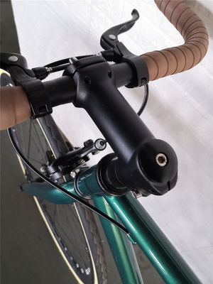 Bicicleta de doble V Freno 700c Bullhorn Manilla de barra de engranaje fijo para adultos Retro Vintage clásico