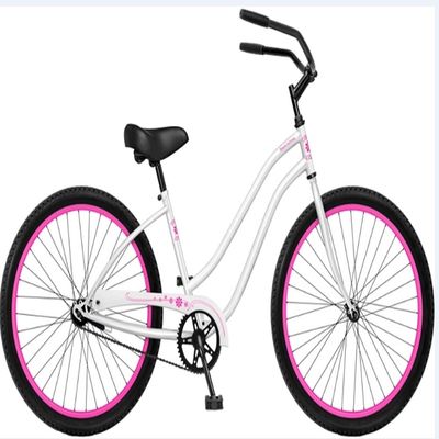 KMC Chain Color Negro Urbano Dama de velocidad única Mujeres Bicicleta de crucero de playa para paseos relajados