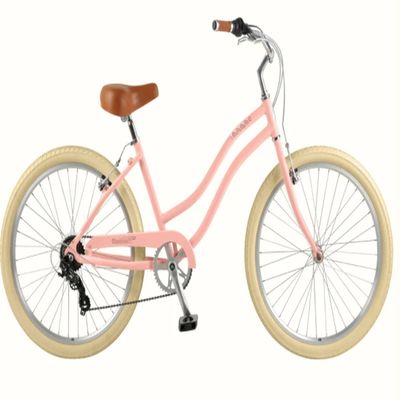 KMC Chain Color Negro Urbano Dama de velocidad única Mujeres Bicicleta de crucero de playa para paseos relajados