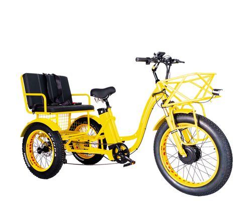 Rickshaw eléctrico de 750W Motor BaFang delantero de 21AH Batería de litio 60KM EE.UU. Adulto 24 &quot;Grasa de nieve Gran neumático Asiento del pasajero