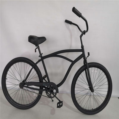 26 pulgadas de color rojo Bicicletas clásicas de crucero de playa para hombres con asiento grande y cómodo