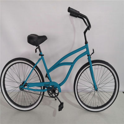 26 pulgadas de color rojo Bicicletas clásicas de crucero de playa para hombres con asiento grande y cómodo