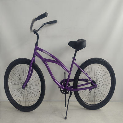 Capacidad de carga de 150 kg Bicicleta de crucero para mujeres de velocidad única Bicicleta urbana de playa para mujeres de 26 pulgadas