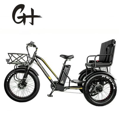 Rueda delantera de 24&quot; 48V 750W 45KM/H Carga máxima 300KG 21AH Batería de litio Triciclos eléctricos