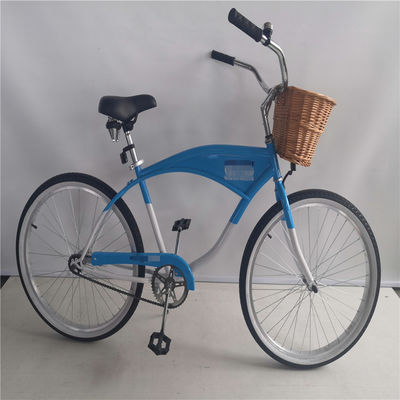 Logotipo personalizado Adultos Bicicletas híbridas de velocidad única de 26 pulgadas para mujeres Bicicleta de crucero de playa
