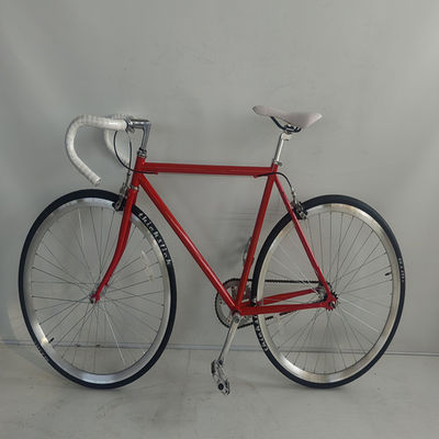 58cm Fixie Bikes con color rojo Thickslick 700c neumático y tenedor de acero 4130 marco de cromo