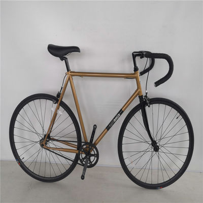 58cm Fixie Bikes con color rojo Thickslick 700c neumático y tenedor de acero 4130 marco de cromo