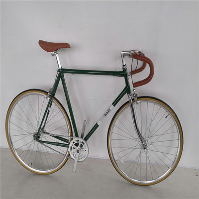 58cm Fixie Bikes con color rojo Thickslick 700c neumático y tenedor de acero 4130 marco de cromo