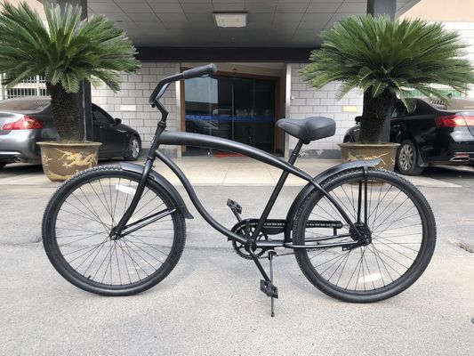 26 pulgadas de acero marco duro marco 3 velocidad de la playa crucero bicicleta para adultos hombres y mujeres