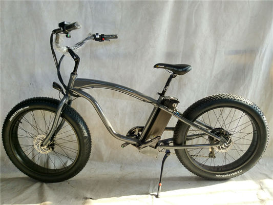 26*4.0 pulgadas Fat Tire Electric Beach Cruiser Bicicleta Alimentada por una batería de litio de 17 Ah