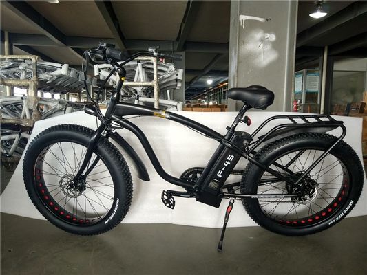 26*4.0 pulgadas Fat Tire Electric Beach Cruiser Bicicleta Alimentada por una batería de litio de 17 Ah