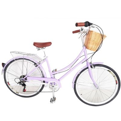 1.8m Largo marco de acero 700C Mujeres Single Speed City Bike para el mercado estadounidense OEM/ODM