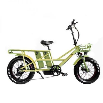 Bicicleta de carga eléctrica de larga distancia con baterías de litio y freno de disco