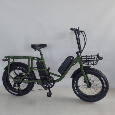 Bicicleta de carga eléctrica de larga distancia con baterías de litio y freno de disco