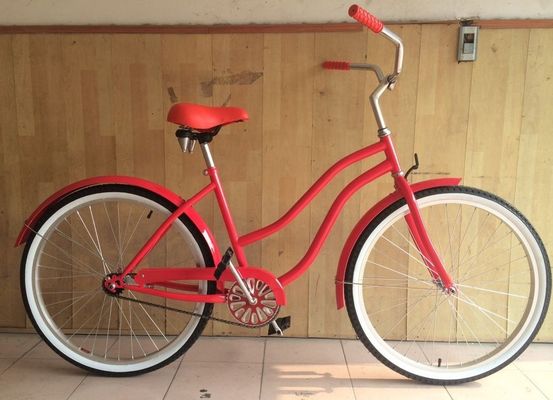 26&quot; Monterrey de velocidad única Lady Beach Cruiser Bike Aluminio marco de aleación OEM logotipo para la dama
