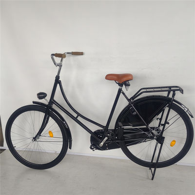 Solo velocidad 28 pulgadas Vintage clásico Negro Lady Oma Holanda City Cruiser holandés Bike Bicicleta para mujeres