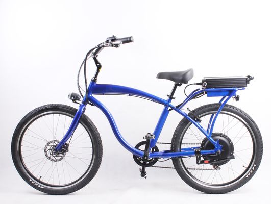 Bicicleta eléctrica de playa de alta velocidad de 26 pulgadas con motor de 1000W y batería de litio de 48V 14Ah