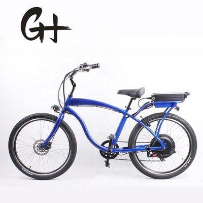 Bicicleta eléctrica de playa de alta velocidad de 26 pulgadas con motor de 1000W y batería de litio de 48V 14Ah
