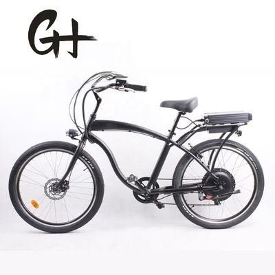 Bicicleta eléctrica de playa de alta velocidad de 26 pulgadas con motor de 1000W y batería de litio de 48V 14Ah