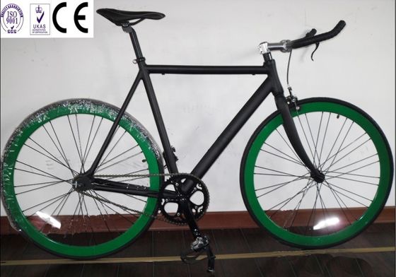 USA CE Track Fixie Bicicleta 700C Marco de aluminio OEM de velocidad única con tallo de aleación de aluminio