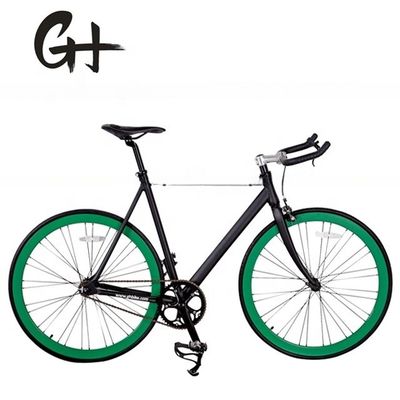 USA CE Track Fixie Bicicleta 700C Marco de aluminio OEM de velocidad única con tallo de aleación de aluminio