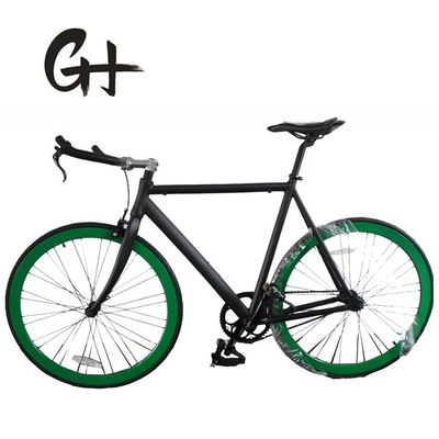 USA CE Track Fixie Bicicleta 700C Marco de aluminio OEM de velocidad única con tallo de aleación de aluminio