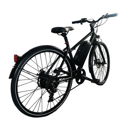 26 "Motor del eje trasero 24V 250W 14AH Batería de litio Marco de aluminio Shimano 7 velocidades Electric City Lady Bike