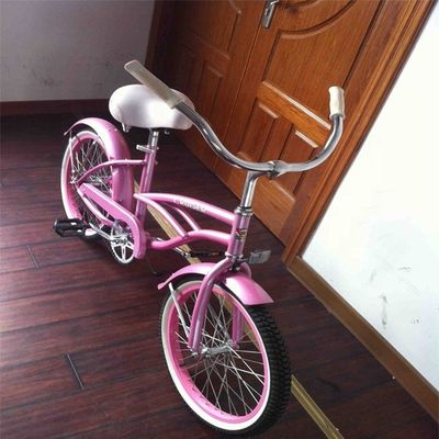 20&quot; Monovolumen de velocidad única Freno Rosa Logotipo OEM Americano Mini Niño Cuadro Pequeño CE Niña Bicicleta Beach Cruiser