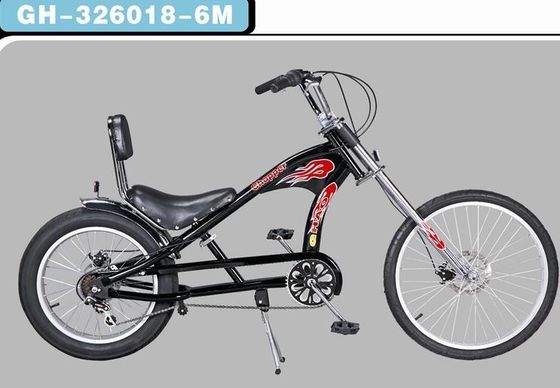 20'-24' Chopper Bike en todo negro con material de tenedor de aleación de aluminio y neumático de grasa