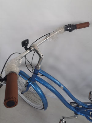 26 pulgadas de aluminio de aleación de marco 7 velocidad Vintage Beach Cruiser Bike con portador trasero