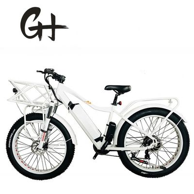 26&quot; 4.0 Gran neumático de nieve grasa bicicleta eléctrica con freno de disco y 1000W 48V 17AH Motor BaFang trasero