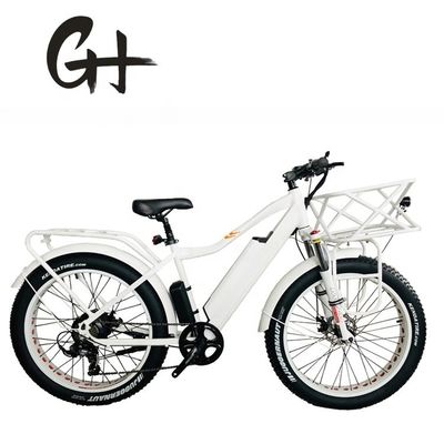 26&quot; 4.0 Gran neumático de nieve grasa bicicleta eléctrica con freno de disco y 1000W 48V 17AH Motor BaFang trasero