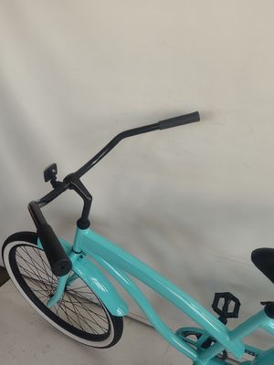 26&quot; marco de aluminio de un solo engranaje híbrido de la mujer de la playa crucero bicicleta 2024 sin amortiguador trasero