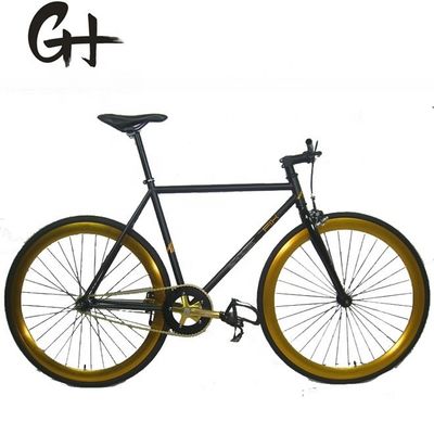 Material de horquilla Acero 700C Hi-Ten Frame OEM CE Single Speed Flip-Flop Hub Bicicleta de engranaje fijo