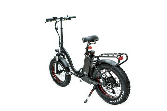 Motor de 1000W 48V 14AH Paso a través de Electric Lady Mujeres plegables grasa neumático de nieve bicicleta 20 pulgadas