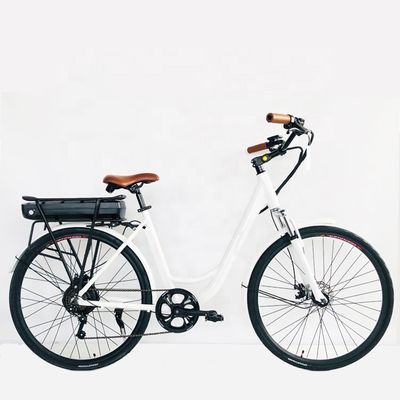 500W/48V/14Ah Rear Rack Batería de litio Bicicleta eléctrica de la ciudad para mujeres Dama 35KM/H