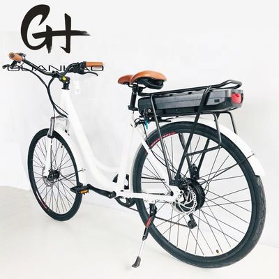 500W/48V/14Ah Rear Rack Batería de litio Bicicleta eléctrica de la ciudad para mujeres Dama 35KM/H