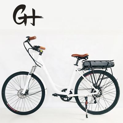 500W/48V/14Ah Rear Rack Batería de litio Bicicleta eléctrica de la ciudad para mujeres Dama 35KM/H